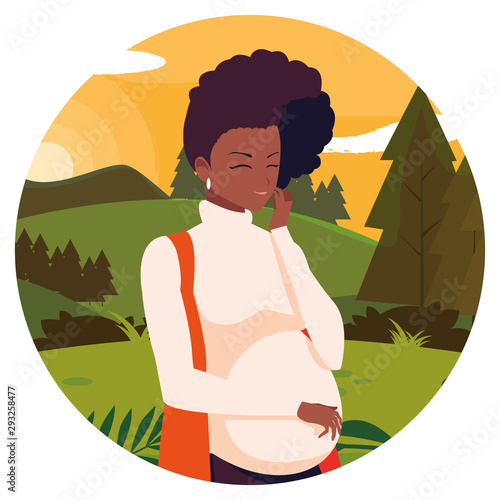 Isolated pregnant woman design icon
