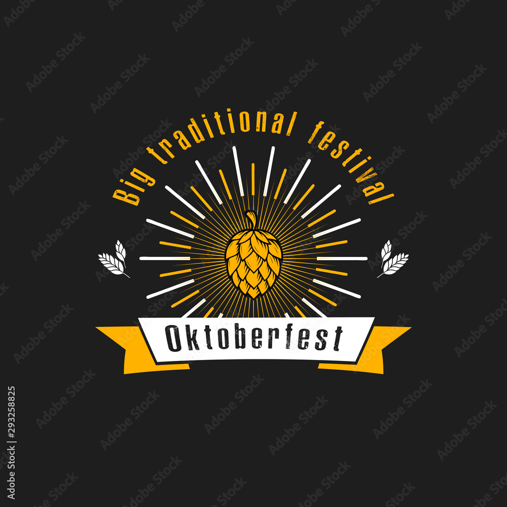 Naklejka premium Oktoberfest design template