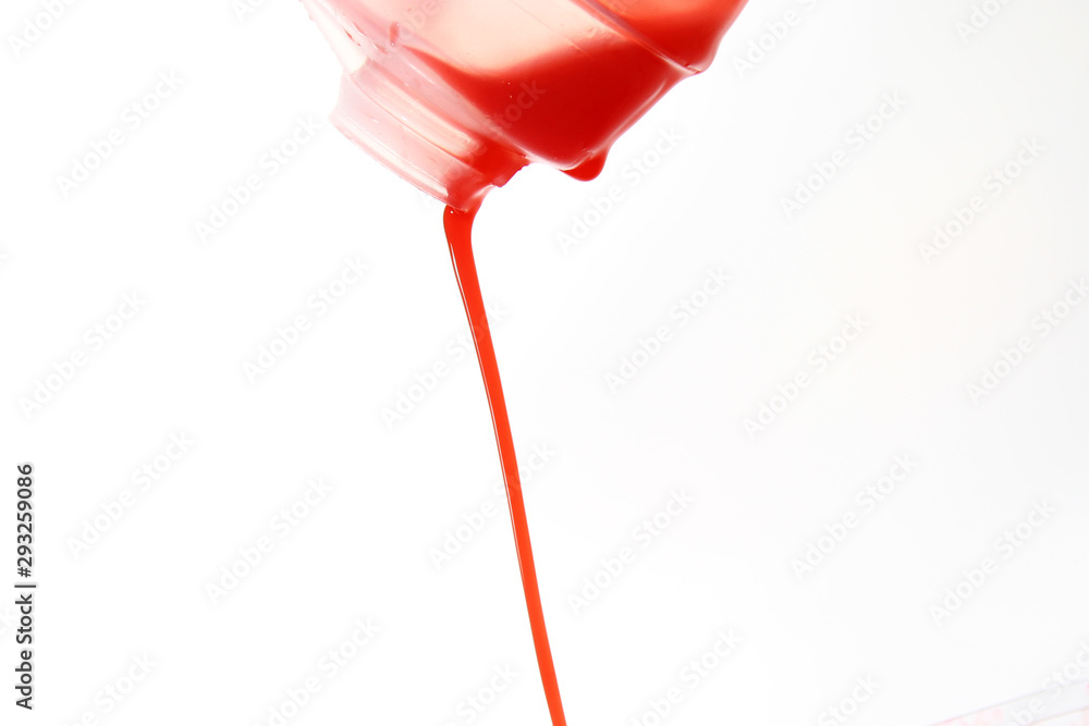Red sauce on whtie background Red sauce on whtie background