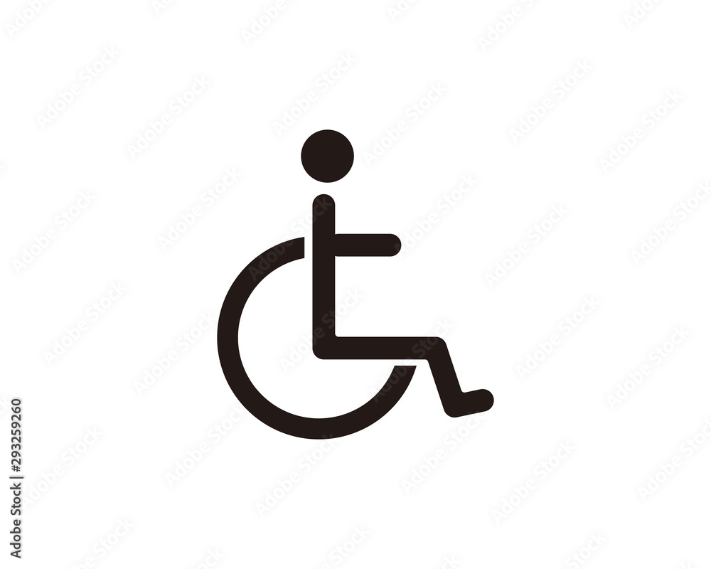 Disability access icon symbol vector Disability access icon symbol vector