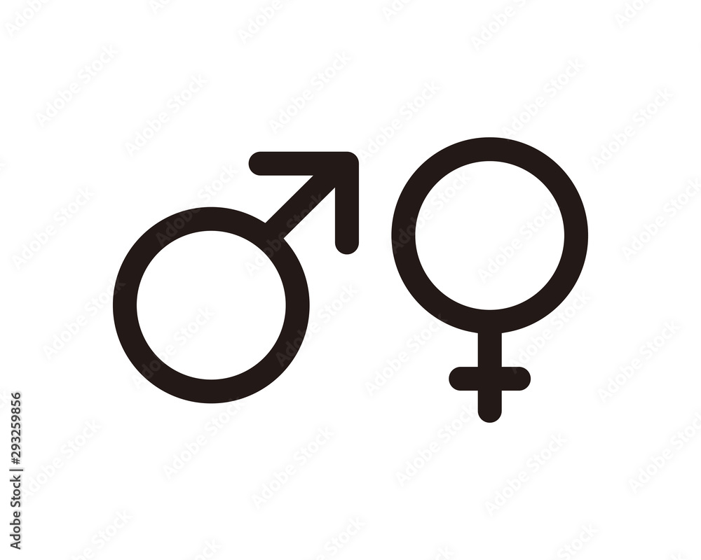 Gender male and female icon symbol vector