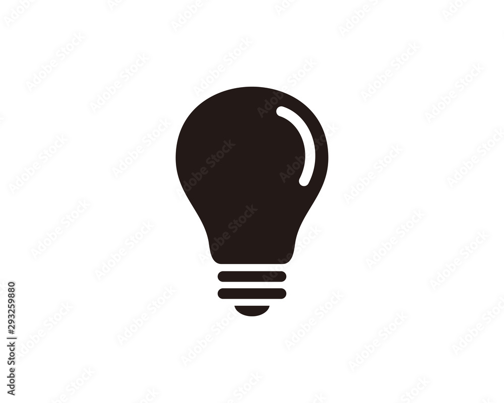 Light bulb icon symbol vector Light bulb icon symbol vector