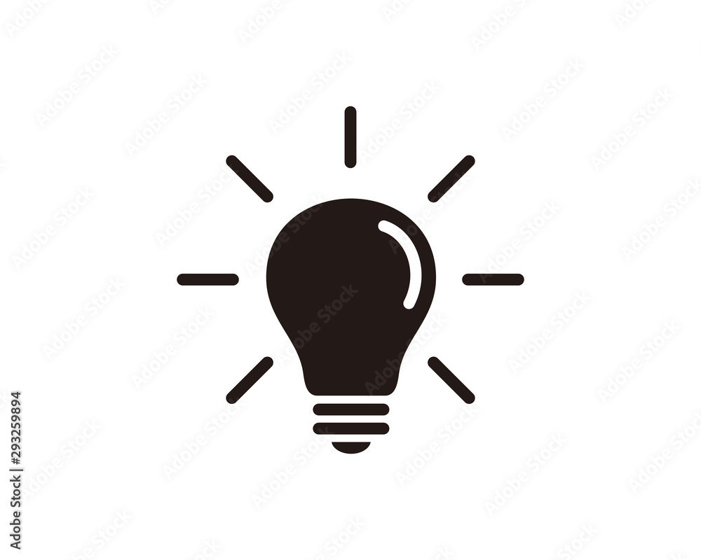 Light bulb icon symbol vector Light bulb icon symbol vector