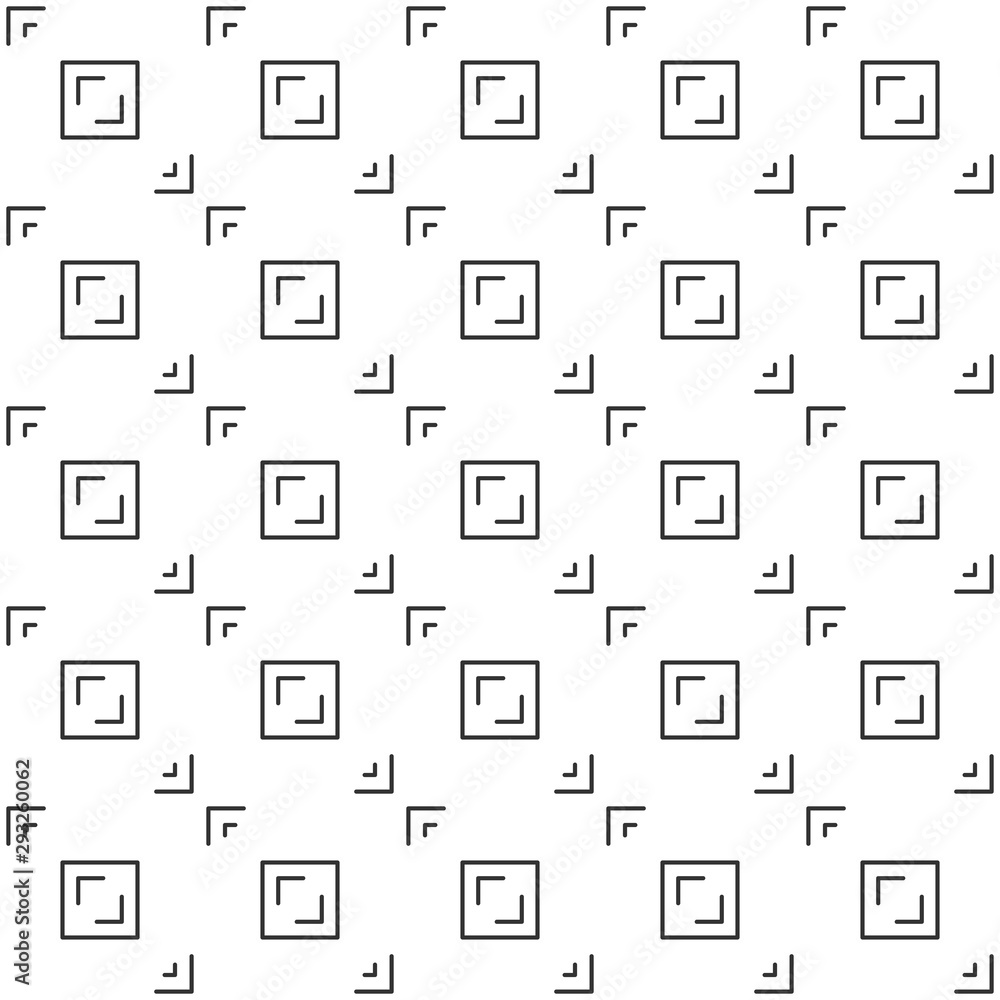 Abstract seamless pattern, black and white outline of aspect pixel perfect. Design geometric texture for print, vector illustration Abstract seamless pattern, black and white outline of aspect pixel perfect. Design geometric texture for print, vector illustration