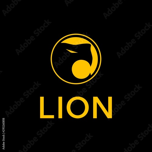 Lion Lydia Silhouette Creative Vector Icon Logo Design Template Element Vector