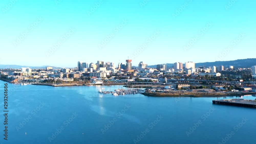 Hyplerlapse in high resolution of an industrial bay with ships and tall buildings. Hyplerlapse in high resolution of an industrial bay with ships and tall buildings.