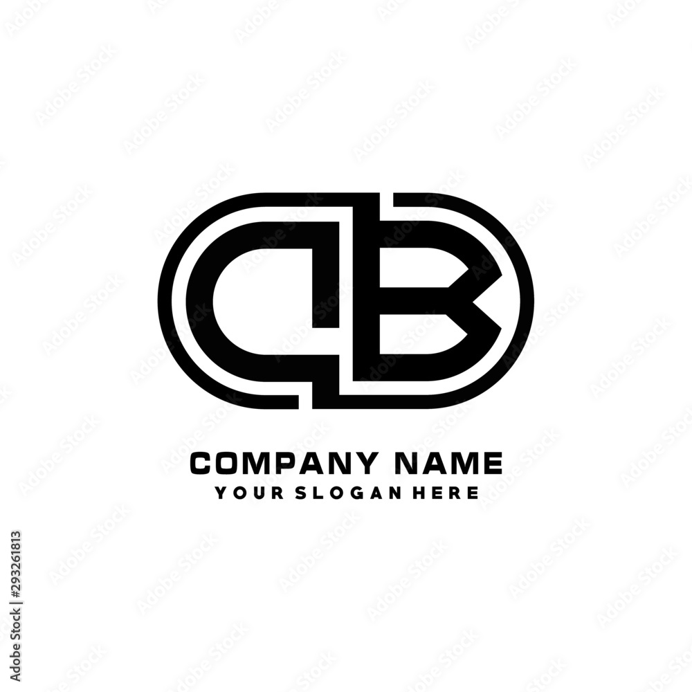 DB initial letters looping linked oval elegant logo blue, black DB initial letters looping linked oval elegant logo blue, black