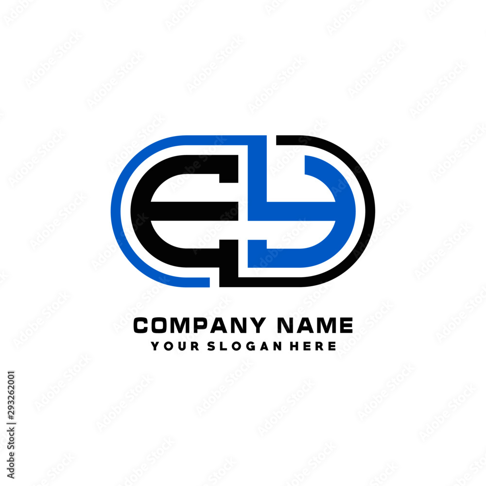 EY initial letters looping linked oval elegant logo blue, black EY initial letters looping linked oval elegant logo blue, black