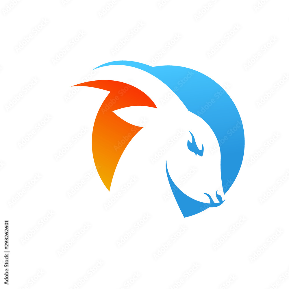 goat head logo simple design goat head logo simple design