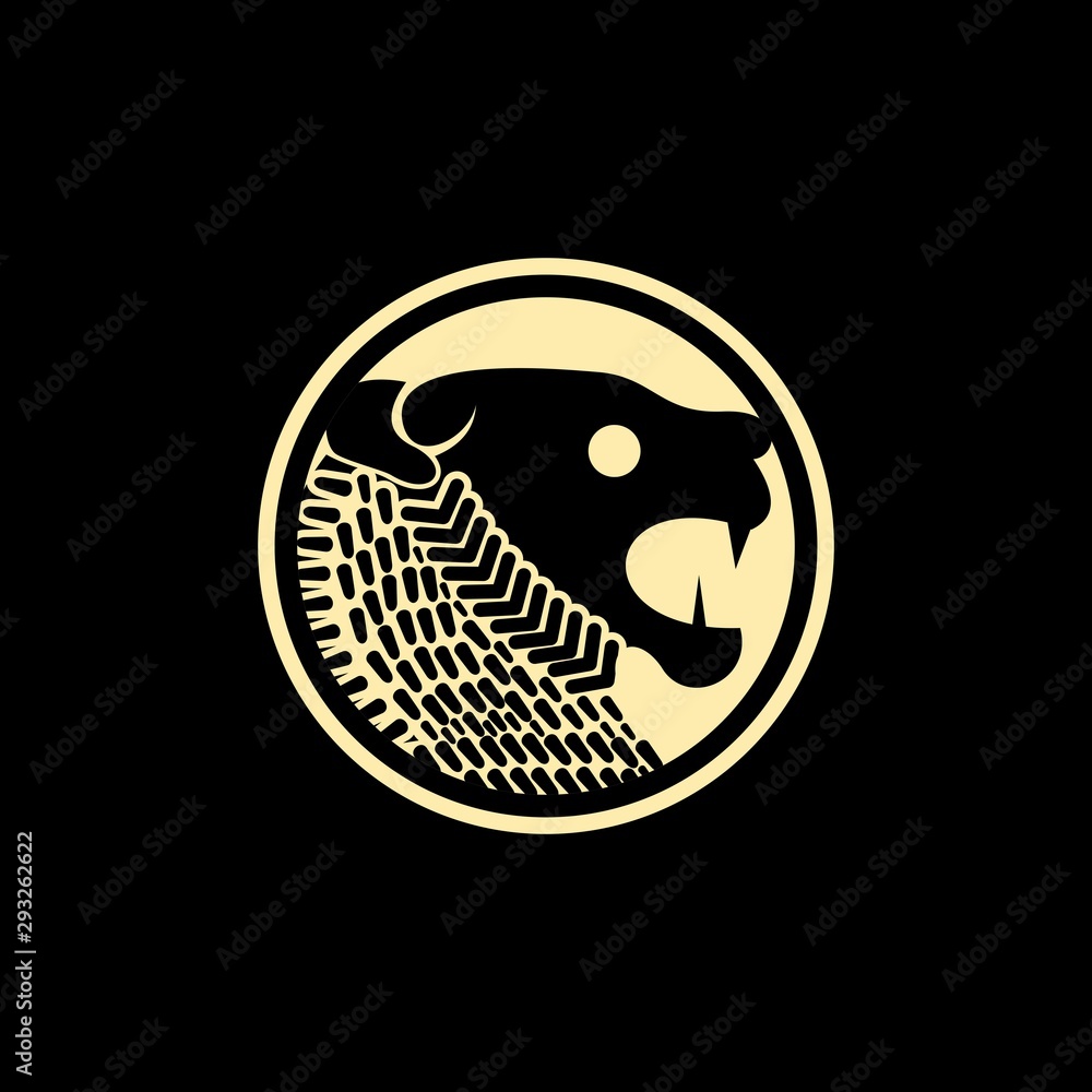 Fotografie Lion Lydia Abstract Symbolic Creative Icon Logo Design Template Element Vector