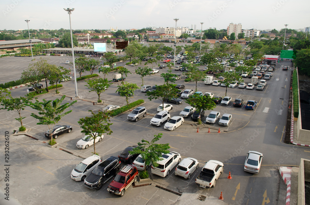 many car park at parking lot,parking area at airport