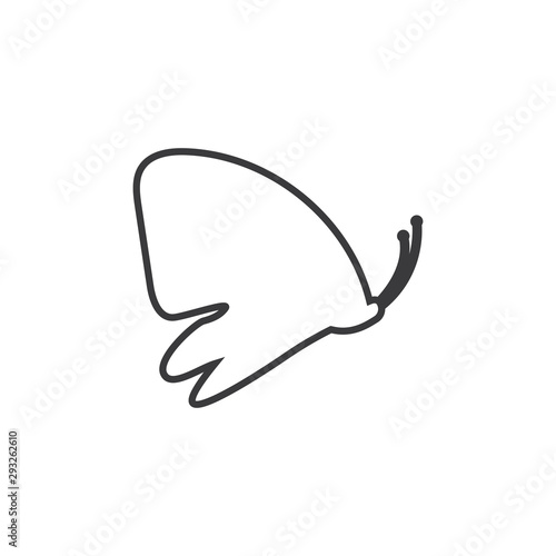 Vector - Butterfly conceptual simple, colorful icon. Logo. Vector