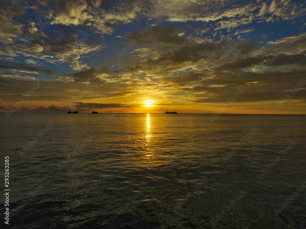 Naklejka premium Sunset in Uvita Costa Rica