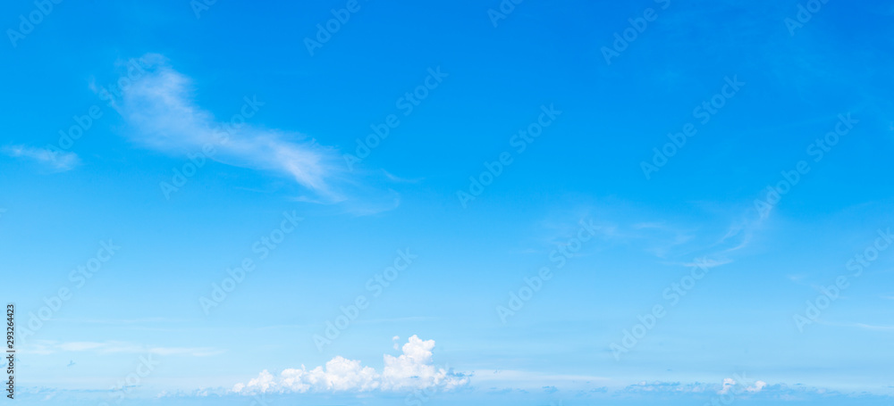 Panoramic fluffy cloud in the blue sky