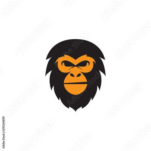 vector head gorilla logo template illustration