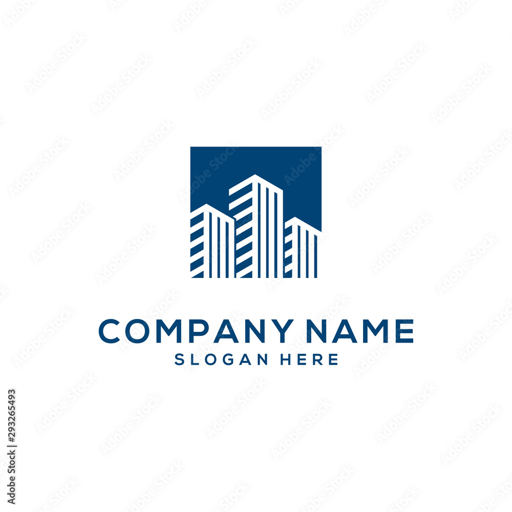Logo design template real estate, apartment - Vector Logo design template real estate, apartment - Vector