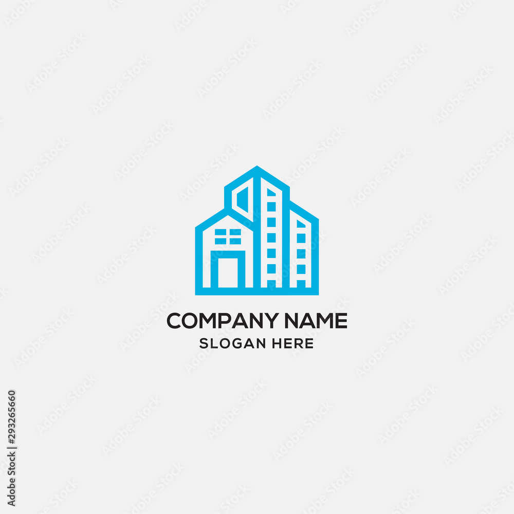 building logo design. clock, tower, icon illustration building logo design. clock, tower, icon illustration