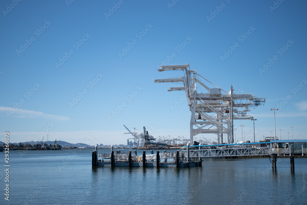 cranes in the port of Oakland