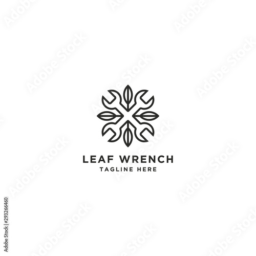 setting leaf logo design template - vector