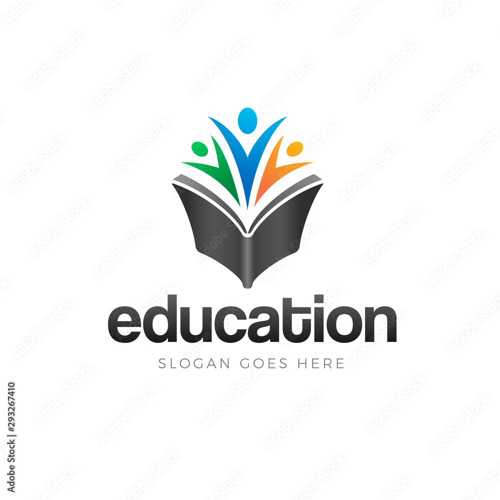 Education People Community Icon Symbol Logo Design Education People Community Icon Symbol Logo Design