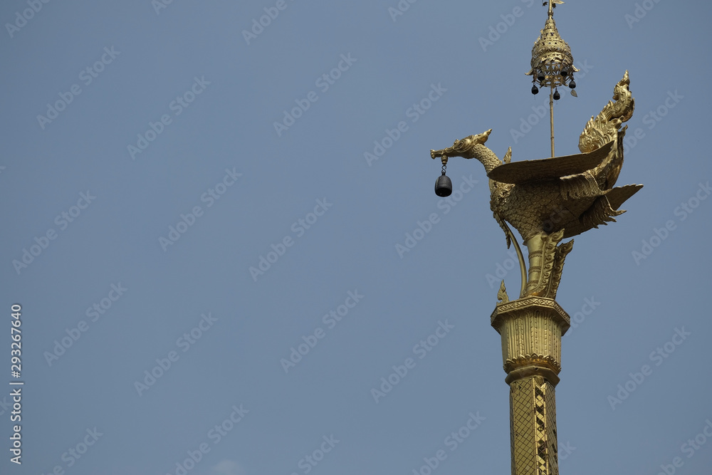 Statue of a legend heaven bird at a pole top