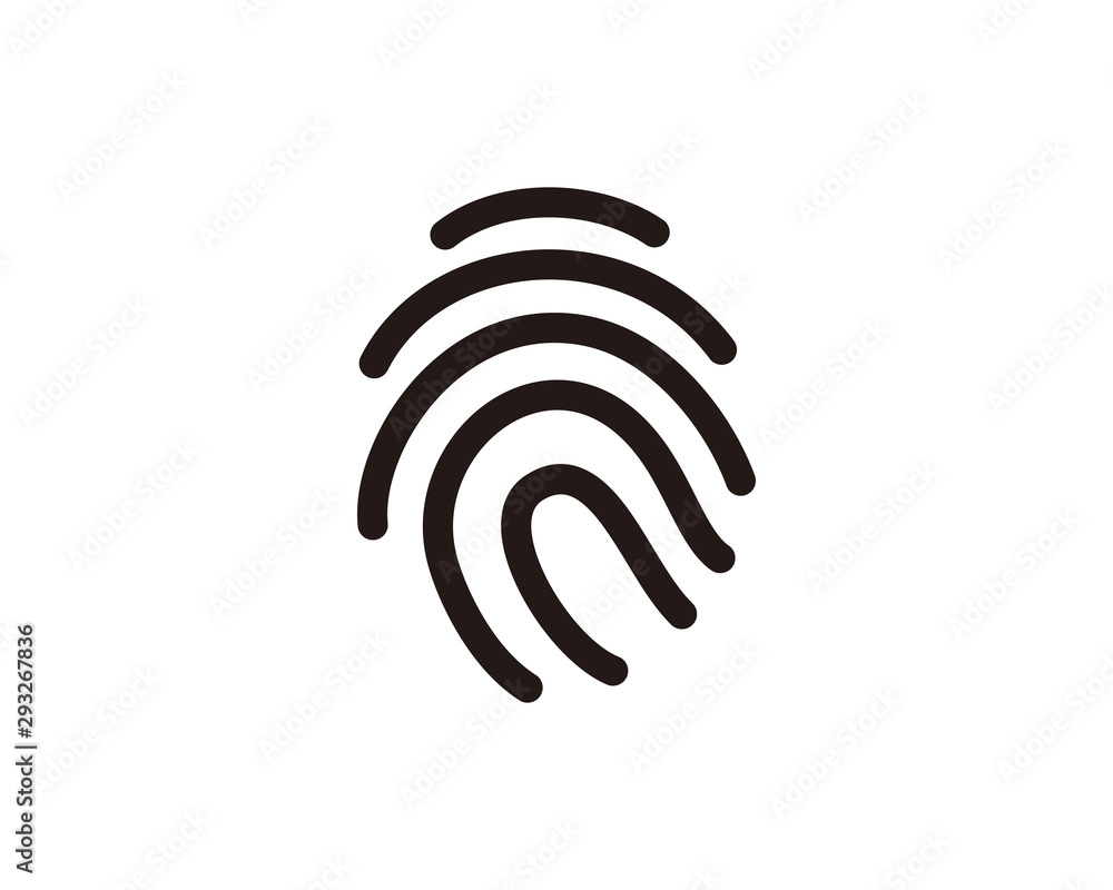 Finger print icon symbol vector Finger print icon symbol vector