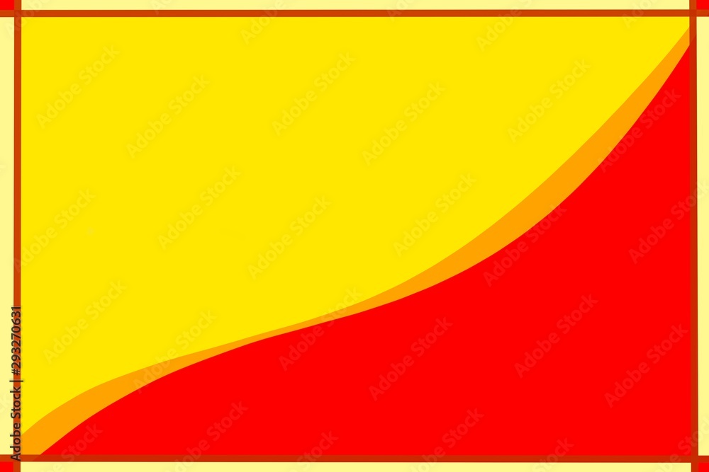 Beautiful yellow and red border or frame. Copy space for any text design. Can be use for banner, billboard, poster, print, paper or web.