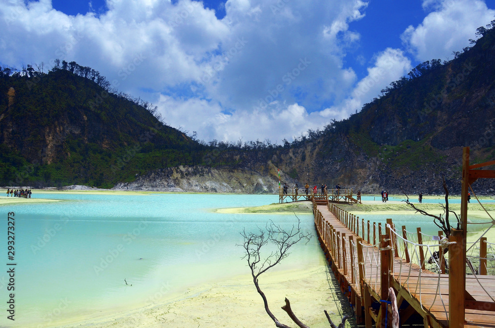 lake in mountain - Kawah Putih, Ciwidey, Bandung, West Java, Indonesia