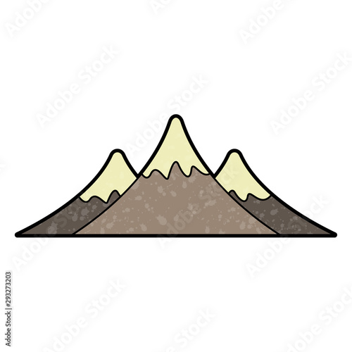 Mountain design vector with texture. retro style color