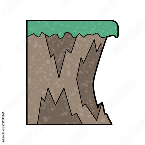 cliffs design vector with texture. retro style color