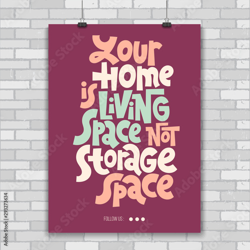 Decluttering quotes lettering