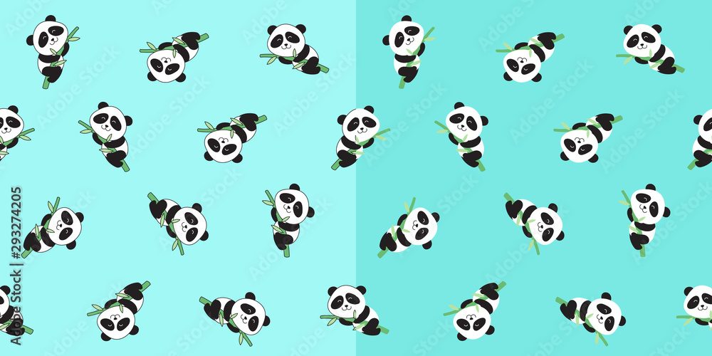Cute panda seamless pattern Cute panda seamless pattern