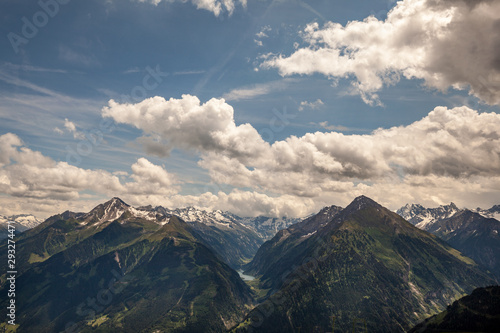Clouds over a valley, Penken Mountains, The Alps, Tyrol region, Austria