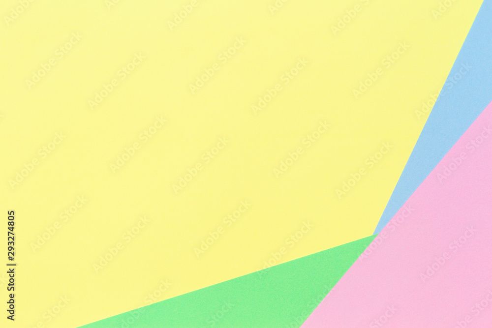 Abstract geometric paper background in light pastel yellow, blue, green, pink color tones Abstract geometric paper background in light pastel yellow, blue, green, pink color tones