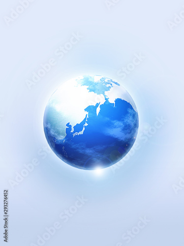 光輝く地球のグラフィック