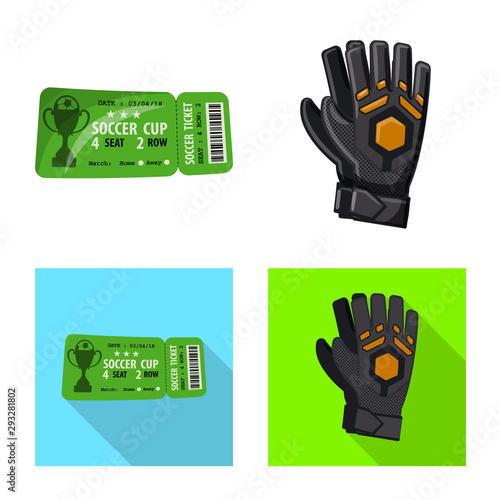 Vector design of soccer and gear logo. Collection of soccer and tournament vector icon for stock.