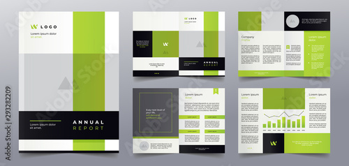 premium green business brochure pages design template