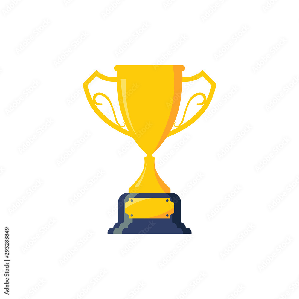 Trophy cup, award, vector icon in flat style Trophy cup, award, vector icon in flat style
