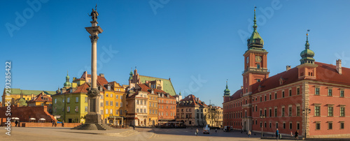 Warsaw, Poland-The Royal Castle on the Castle Square on a clear spring day photo