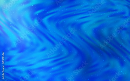 Light BLUE vector background with astronomical stars. Glitter abstract illustration with colorful cosmic stars. Smart design for your business advert.