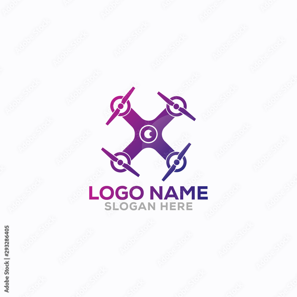 Drone logo design template full vector EPS 10 Drone logo design template full vector EPS 10