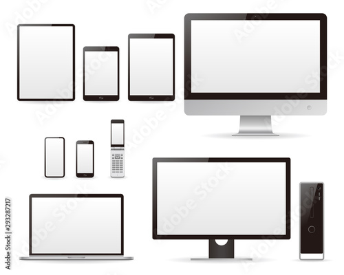 Smart device vector illustration set, 情報端末
