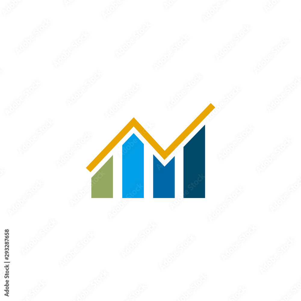 Chart graphic icon logo design for economic business activity Chart graphic icon logo design for economic business activity