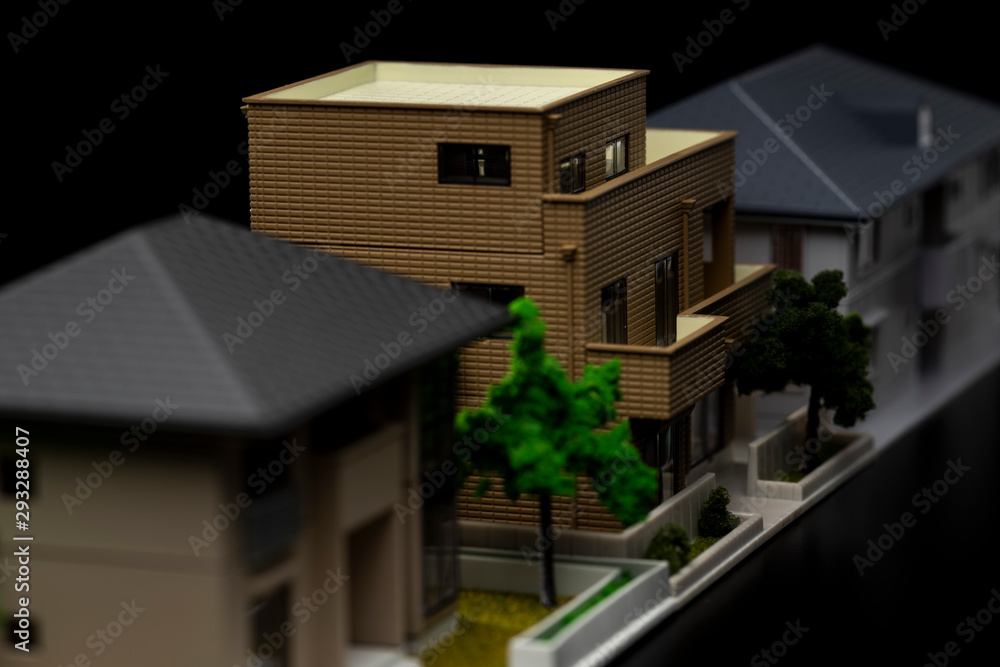 住宅模型 黒バック
