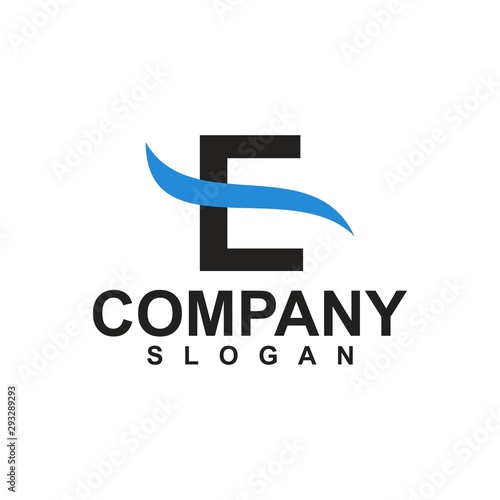 Letter e, Initial Logo Template Design Vector, illustration