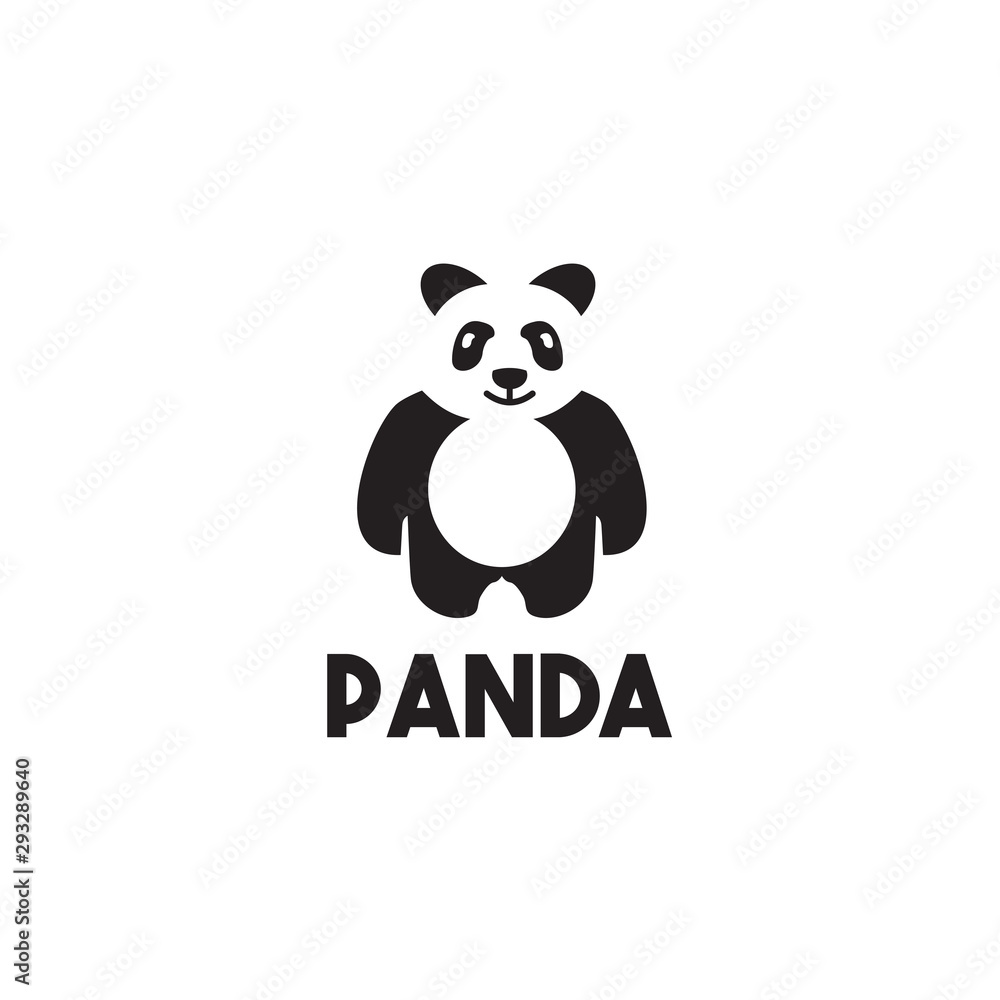 Panda logo design illustration template Panda logo design illustration template