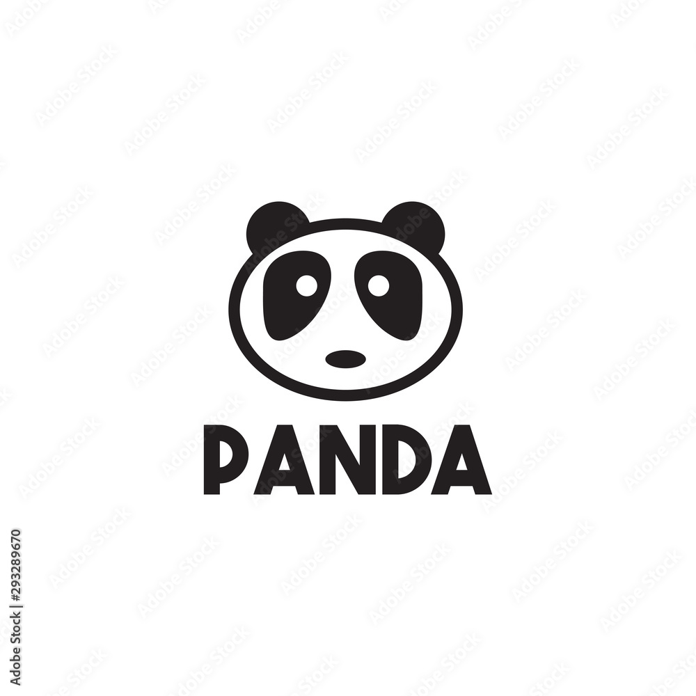 Naklejka premium Panda logo design illustration template