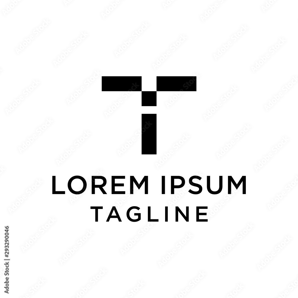 initial letter IT, TI modern logo design template initial letter IT, TI modern logo design template