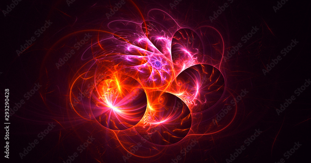 Obraz premium 3D rendering abstract fantasy light fractal background