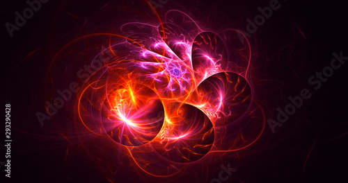 3D rendering abstract fantasy light fractal background